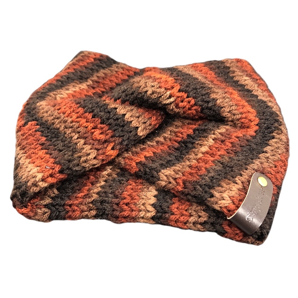 Twisted Head Wrap Mocha Ear Warmers Winter Knit Headband